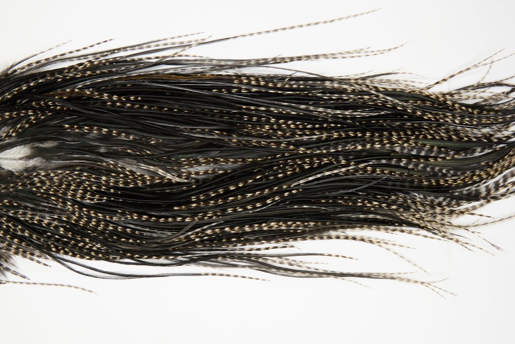 12131 Hebert Dry Fly Hackle Pro Grade Rooster Saddle Grizzly Variant Ties Size 14-16