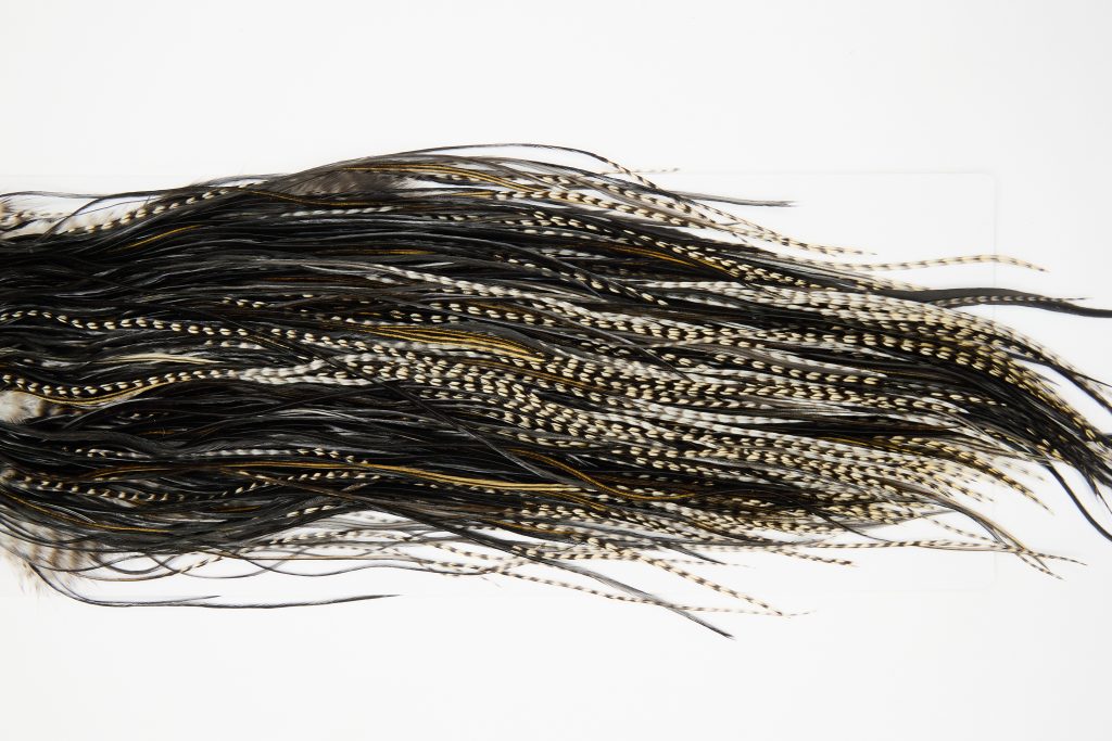 12134 Hebert Dry Fly Hackle Pro Grade Rooster Saddle Grizzly Variant Ties Size 14-18