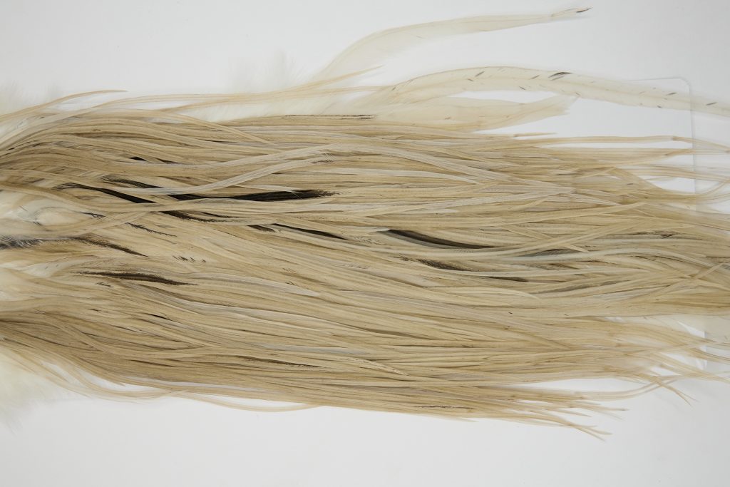 12157 Hebert Dry Fly Hackle Pro Grade Rooster Saddle Light Tan Dun Ties Size 12-14