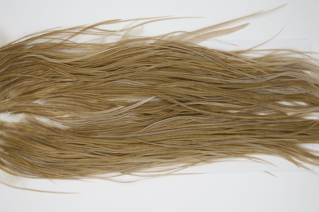 12172 Hebert Dry Fly Hackle Pro Grade Rooster Saddle Medium Brown Dun Ties Size 14-18