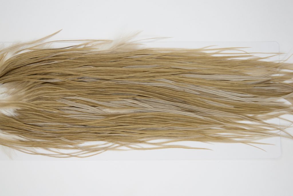 12177 Hebert Dry Fly Hackle Pro Grade Rooster Saddle Medium Brown Dun Ties Size 14-16