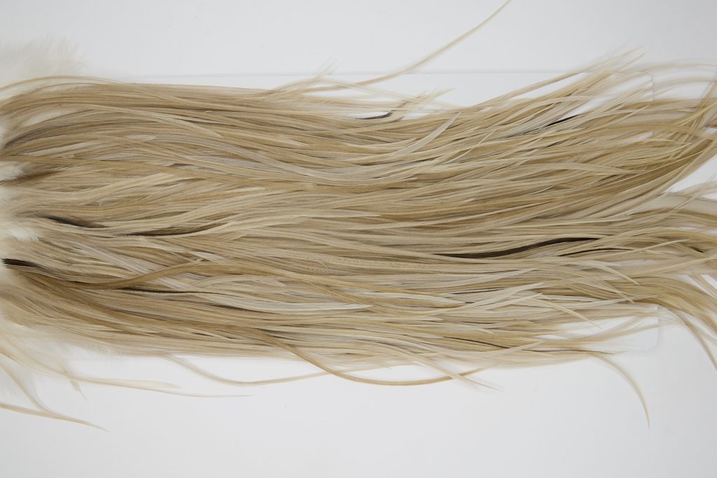 12189 Hebert Dry Fly Hackle Pro Grade Rooster Saddle Dark Brown Dun Ties Size 14-18