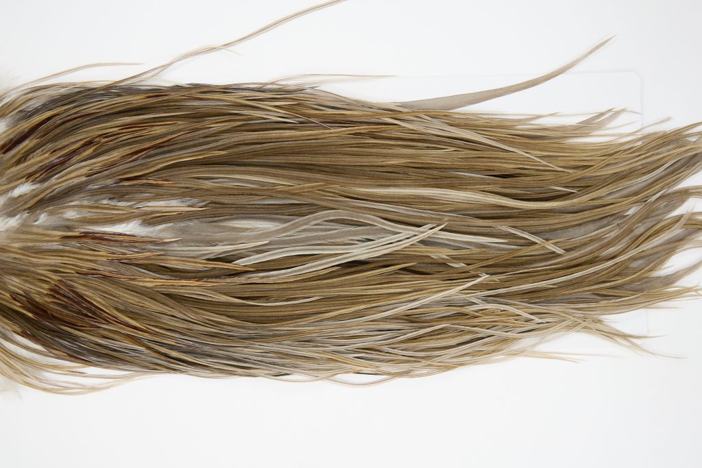 12200 Hebert Dry Fly Hackle Pro Grade Rooster Saddle Brown Grey Dun Ties Size 14-18