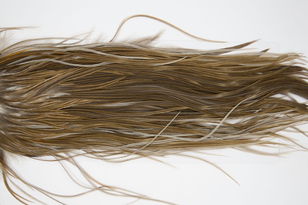 12203 Hebert Dry Fly Hackle Pro Grade Rooster Saddle Brown Grey Dun Ties Size 12-16