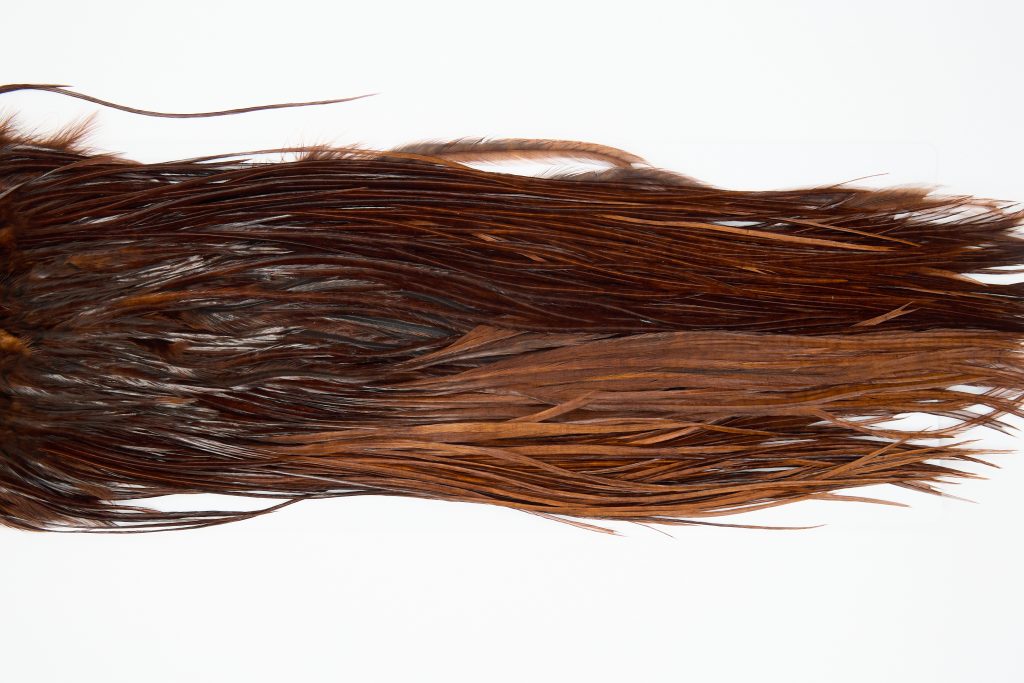 12212 Hebert Dry Fly Hackle Bronze Grade Rooster Saddle Coachman Brown Ties Size 10-16