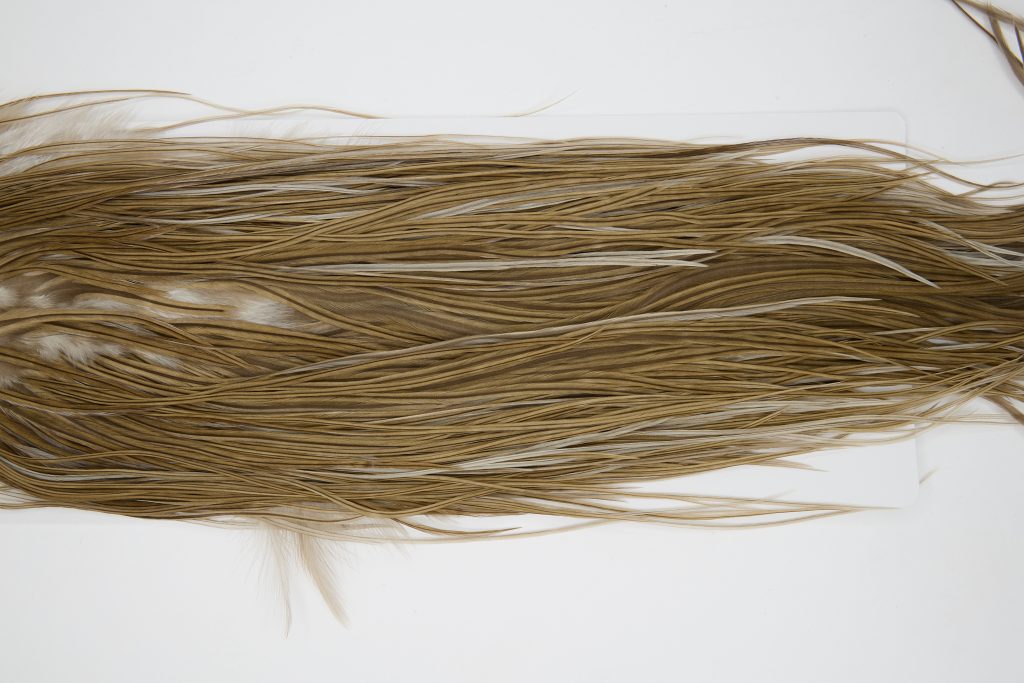 12221 Hebert Dry Fly Hackle Bronze Grade Rooster Saddle Brown Grey Dun Ties Size 14-16