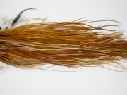 12222 Hebert Dry Fly Hackle Bronze Grade Rooster Saddle Light Brown Ties Size 12-18