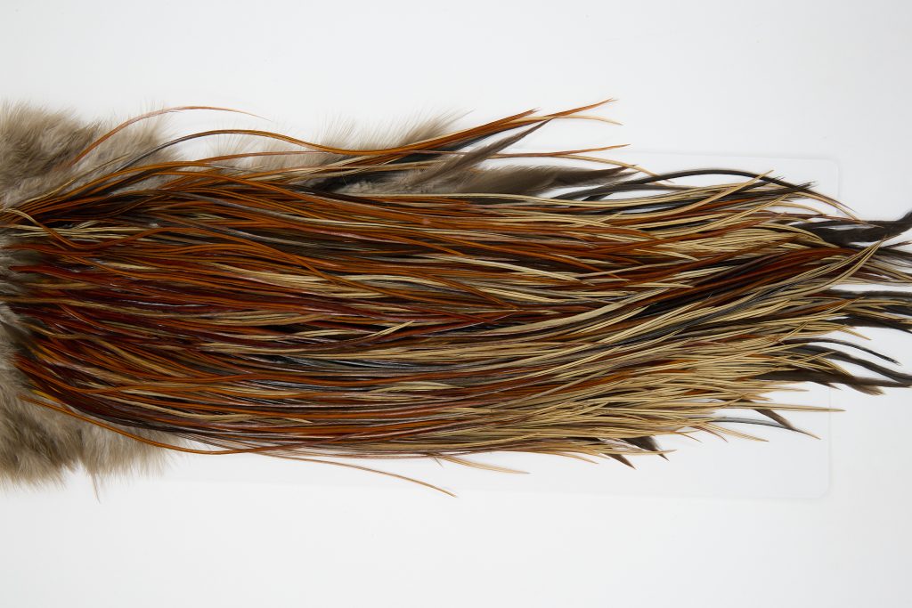 12233 Hebert Dry Fly Hackle Bronze Grade Rooster Saddle Furnace Ties Size 14-16
