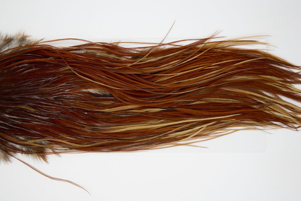 12235 Hebert Dry Fly Hackle Bronze Grade Rooster Saddle Medium Brown Ties Size 10-16