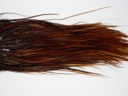 12236 Hebert Dry Fly Hackle Bronze Grade Rooster Saddle Medium Brown Ties Size 12-16