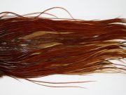 12239 Hebert Dry Fly Hackle Bronze Grade Rooster Saddle Medium Brown Ties Size 10-14