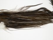 12251 Hebert Dry Fly Hackle Bronze Grade Rooster Saddle Dark Grey Dun Ties Size 10-14